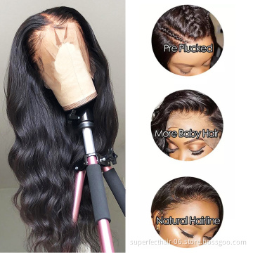 Wholesale human hair wigs private label human hair blend wigs lace front wigs